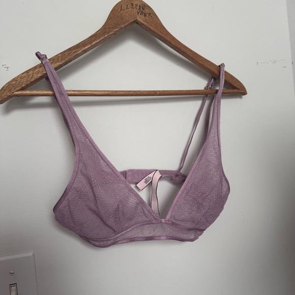 Victoria secret mauve bralette lace coquette comfy feminine S - Picture 3 of 5